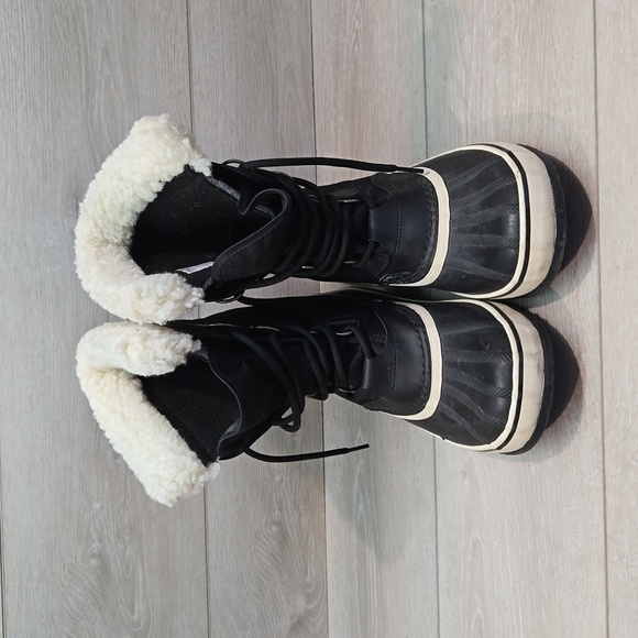 Sorel Women Caribou Waterproof Insulated lined boots rubber shoes sz 8 - Picture 4 of 15